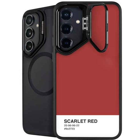 Scarlet Red Galaxy S25 Kickstand Case